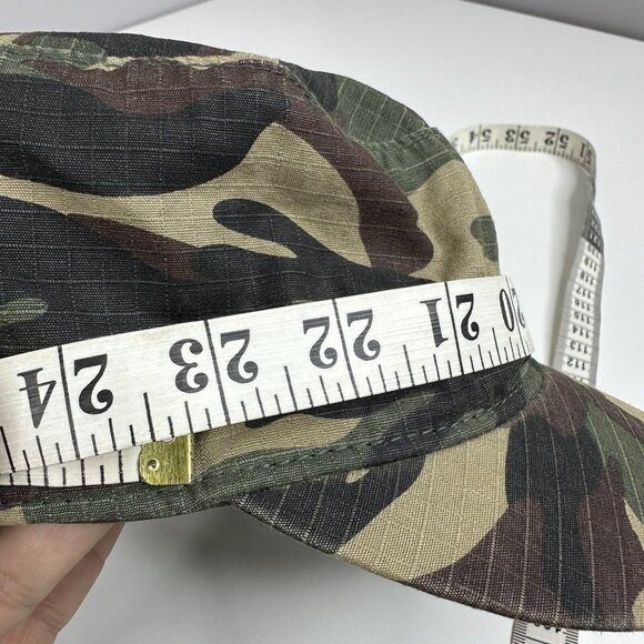 Cameo Women's Green Tan Camouflage Theme Military Cotton Canvas Fitted Hat S/M - Picture 11 of 12